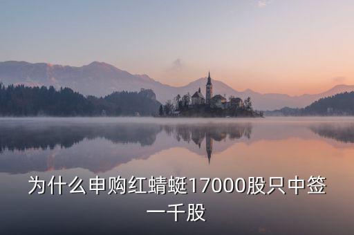 紅蜻蜓股票為什么不行，為什么申購紅蜻蜓17000股只中簽一千股
