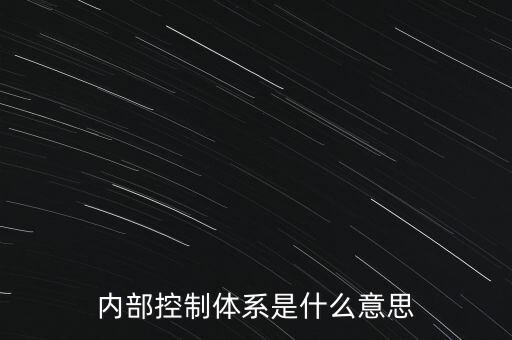 公司內控是什么意思，內部控制體系是什么意思
