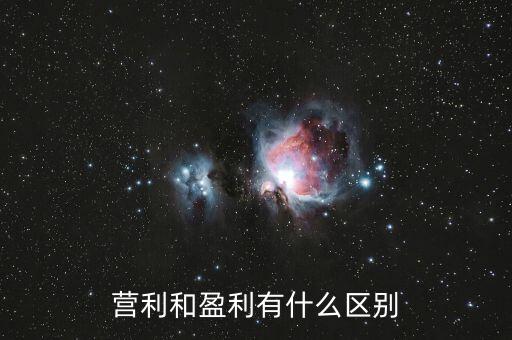 營利和盈利有什么區別