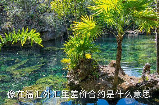 金融市場(chǎng)差價(jià)是指什么，像在福匯外匯里差價(jià)合約是什么意思