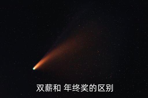  雙薪和 年終獎的區別
