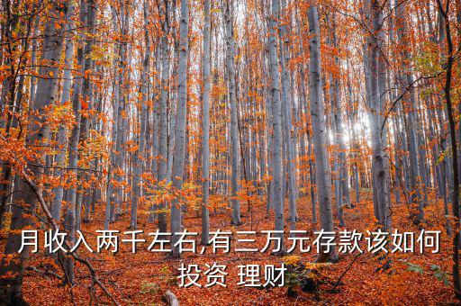 月薪3萬怎么投資理財,投資理財規劃
