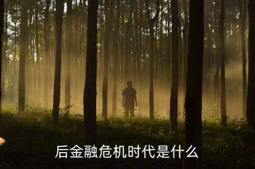 后金融危機時代是什么
