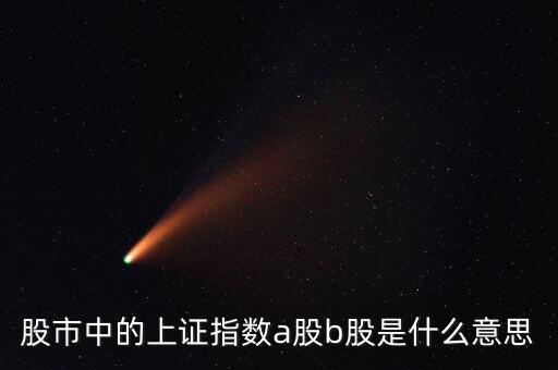 股市中的上證指數a股b股是什么意思