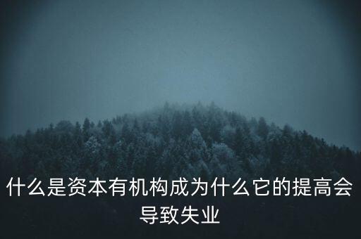 什么是資本有機構成為什么它的提高會導致失業