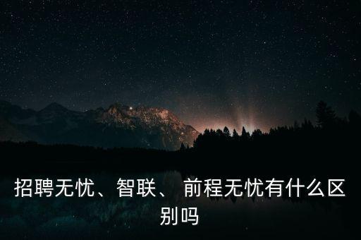 前程無憂這類網站怎么盈利,招聘無憂、智聯和前程無憂之別