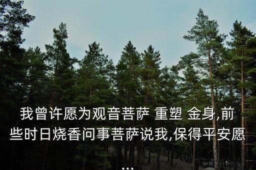 重塑金身的愿怎么換,許愿就是用行動和能力去實現某個目標