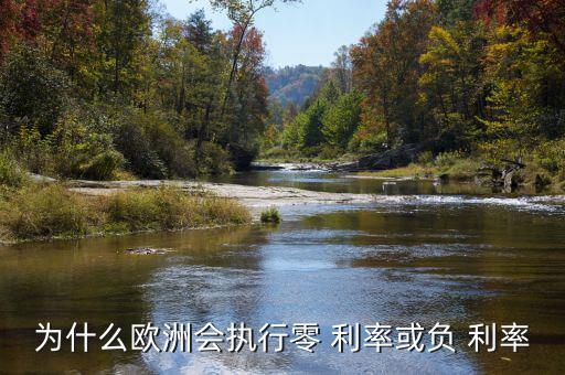 為什么歐洲會執行零 利率或負 利率