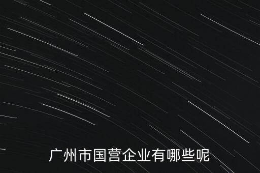 廣州市國營企業有哪些呢