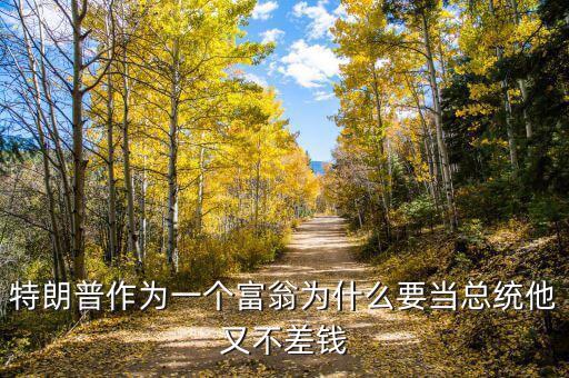 特朗普作為一個富翁為什么要當總統他又不差錢
