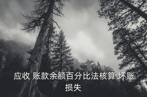  應收 賬款余額百分比法核算 壞賬損失