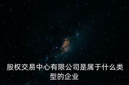  股權交易中心有限公司是屬于什么類型的企業