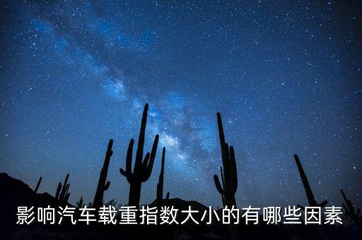 影響汽車載重指數大小的有哪些因素