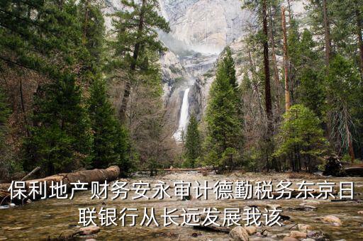 保利地產財務安永審計德勤稅務東京日聯銀行從長遠發展我該