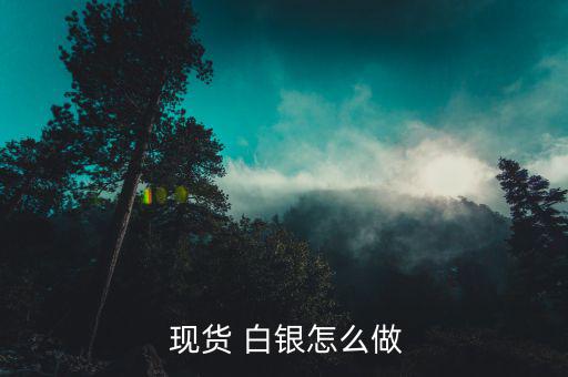  現貨 白銀怎么做