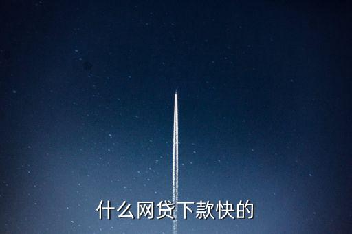 什么網貸下款快的