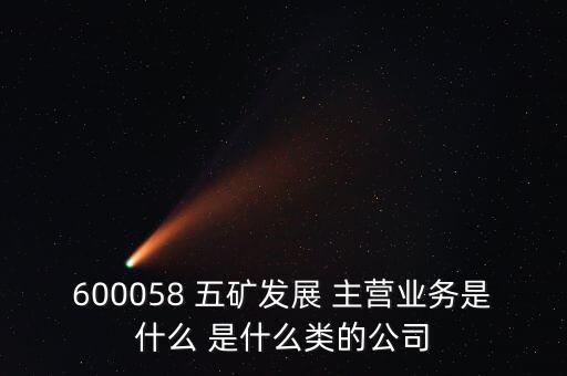 600058 五礦發展 主營業務是什么 是什么類的公司
