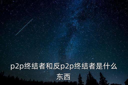 p2p終結者和反p2p終結者是什么東西