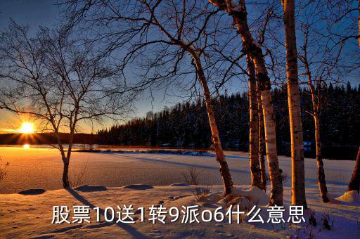 股票10送9轉1什么意思，股票10送1轉9派o6什么意思