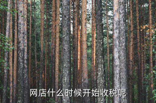 網店什么時候開始收稅呢
