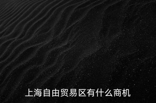 上海自由貿易區有什么商機