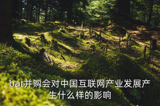 bat并購會對中國互聯網產業發展產生什么樣的影響