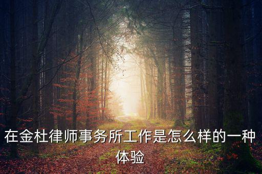 白彥春為什么離開金杜，在金杜律師事務(wù)所工作是怎么樣的一種體驗(yàn)