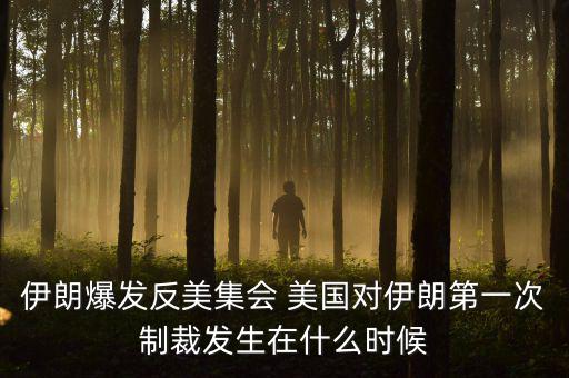 伊朗爆發反美集會 美國對伊朗第一次制裁發生在什么時候
