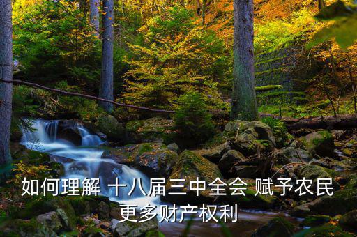 什么是農民住房財產權，如何理解 十八屆三中全會 賦予農民更多財產權利