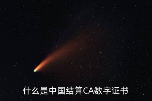 什么是中國結算CA數字證書