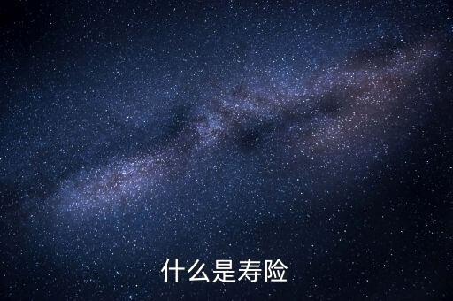 什么而是壽險，壽險是什么