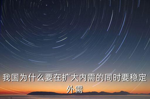 我國為什么要在擴大內需的同時要穩定外需