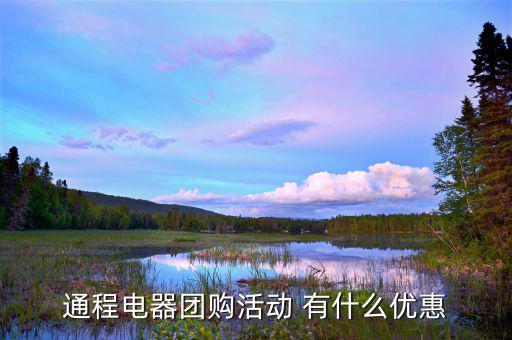通程電器團購活動 有什么優惠