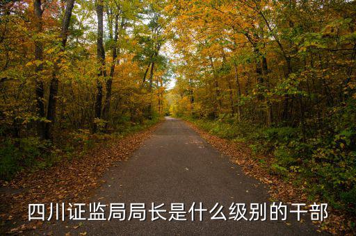 證監會主席是什么級別，四川證監局局長是什么級別的干部