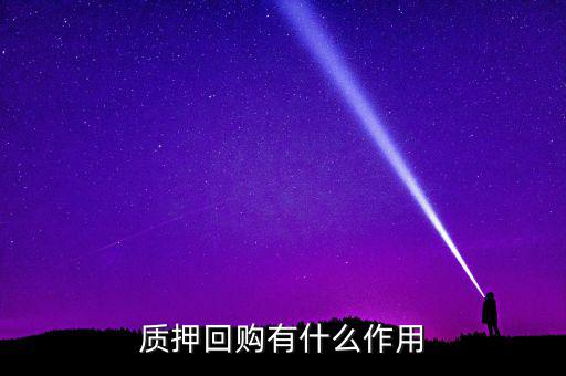 質押回購有什么作用