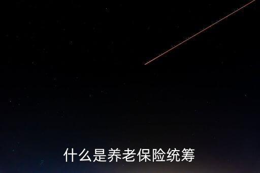 什么是養老保險統籌
