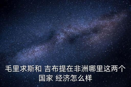 毛里求斯和 吉布提在非洲哪里這兩個國家 經濟怎么樣