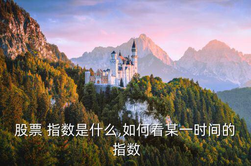 股票 指數是什么,如何看某一時間的 指數