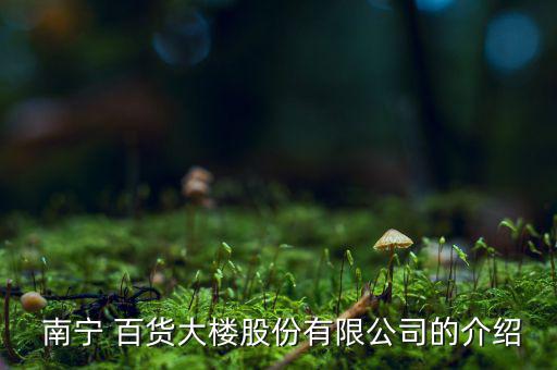 南寧百貨股怎么樣,南寧百貨先后獲得全國零售百強企業等榮譽