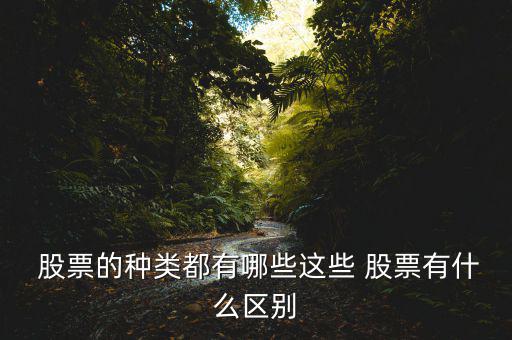  股票的種類都有哪些這些 股票有什么區別