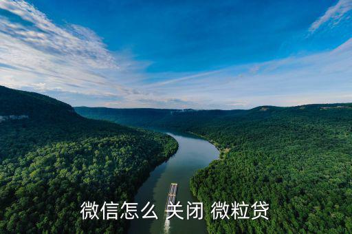 微信怎么 關閉 微粒貸
