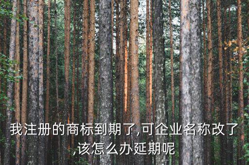 我注冊的商標到期了,可企業名稱改了,該怎么辦延期呢