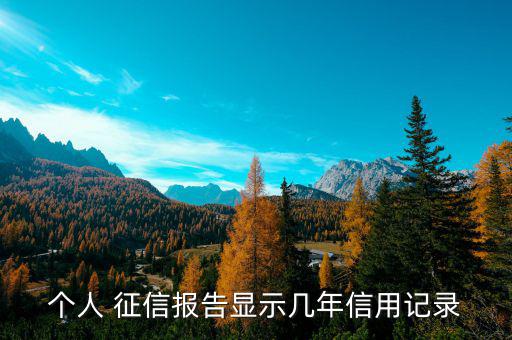 兩年版征信怎么打,征信新規定