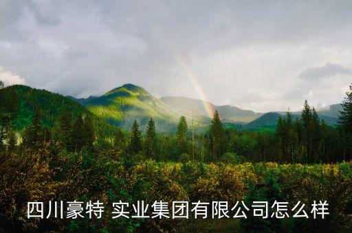  四川豪特 實業集團有限公司怎么樣