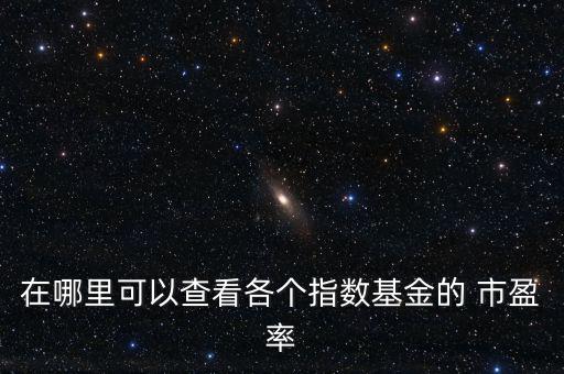在哪里可以查看各個指數基金的 市盈率