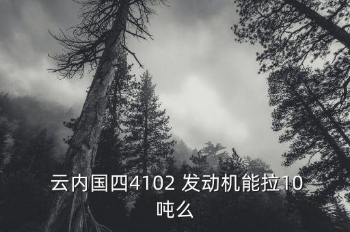  云內國四4102 發動機能拉10噸么
