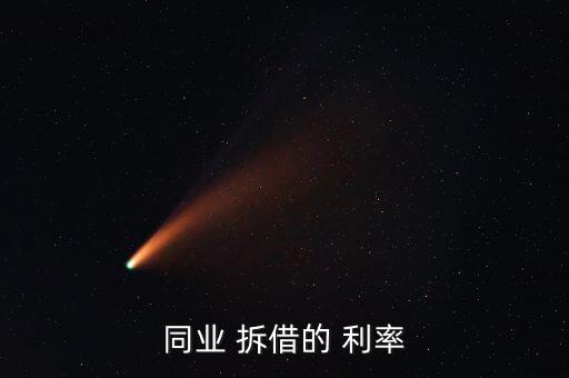 同業 拆借的 利率