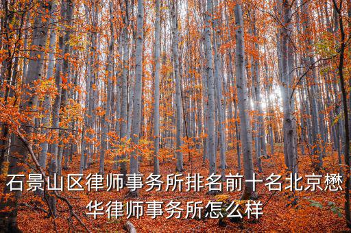 石景山區律師事務所排名前十名北京懋華律師事務所怎么樣