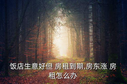 怎么樣應付商鋪長房租,年租合同即將簽訂租客可與房東協商續租