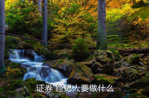  證券 經紀人要做什么